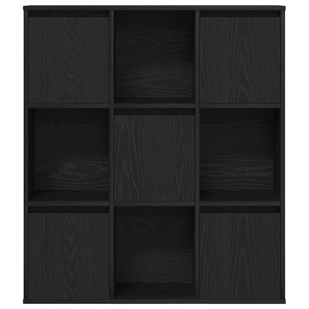 Bücherregal Schwarz Eichen-Optik 89x24x101,5 cm Holzwerkstoff