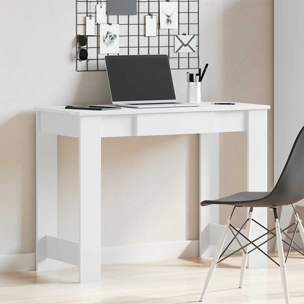 Bureau blanc 100x45x75 cm en bois