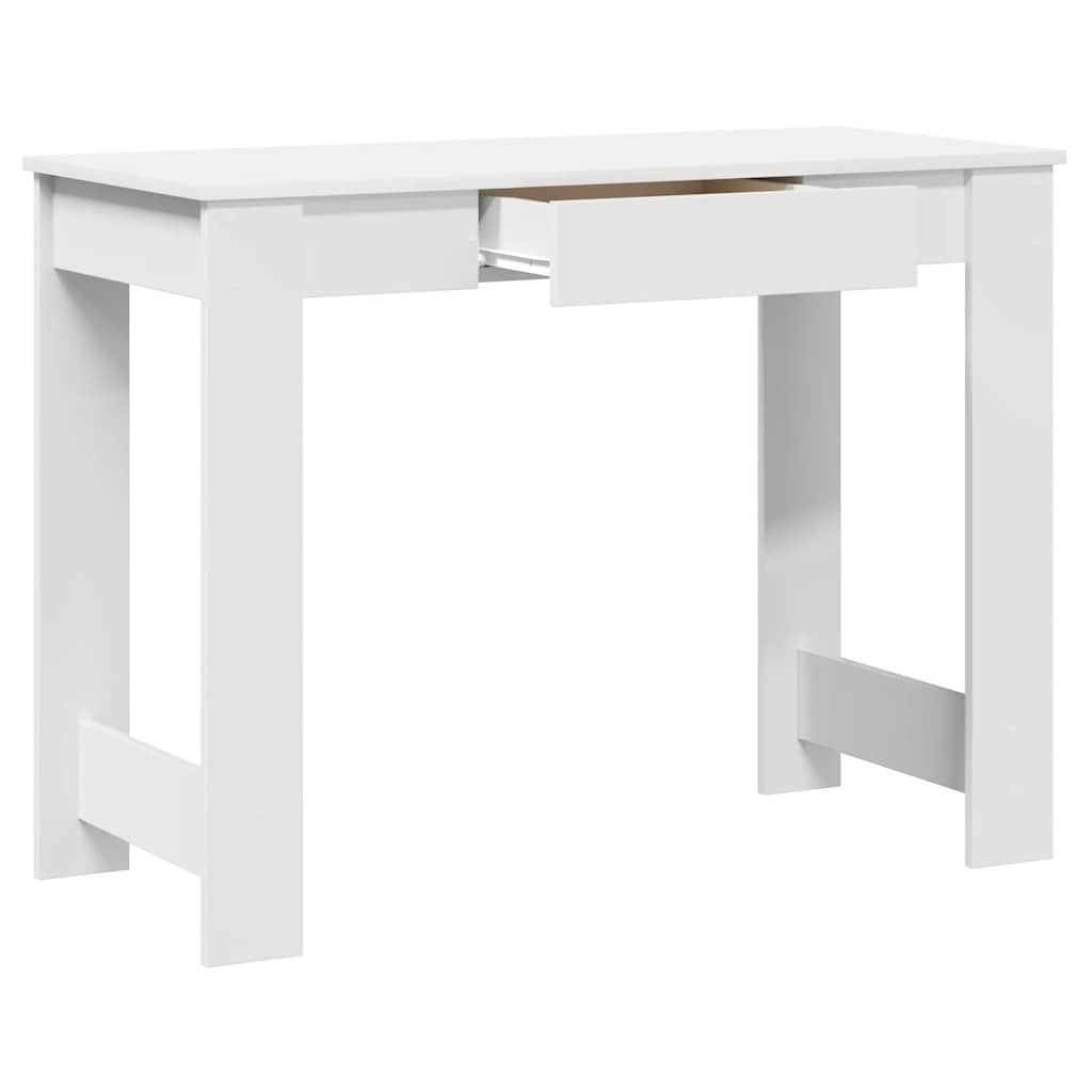 Bureau blanc 100x45x75 cm en bois