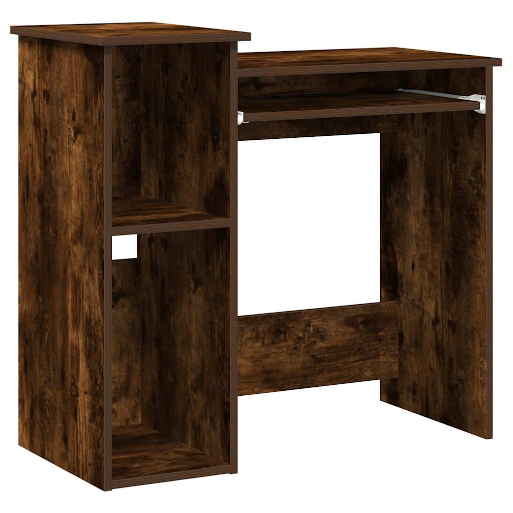 Schreibtisch mit Regal Räuchereiche 84x40x78 cm Holzwerkstoff