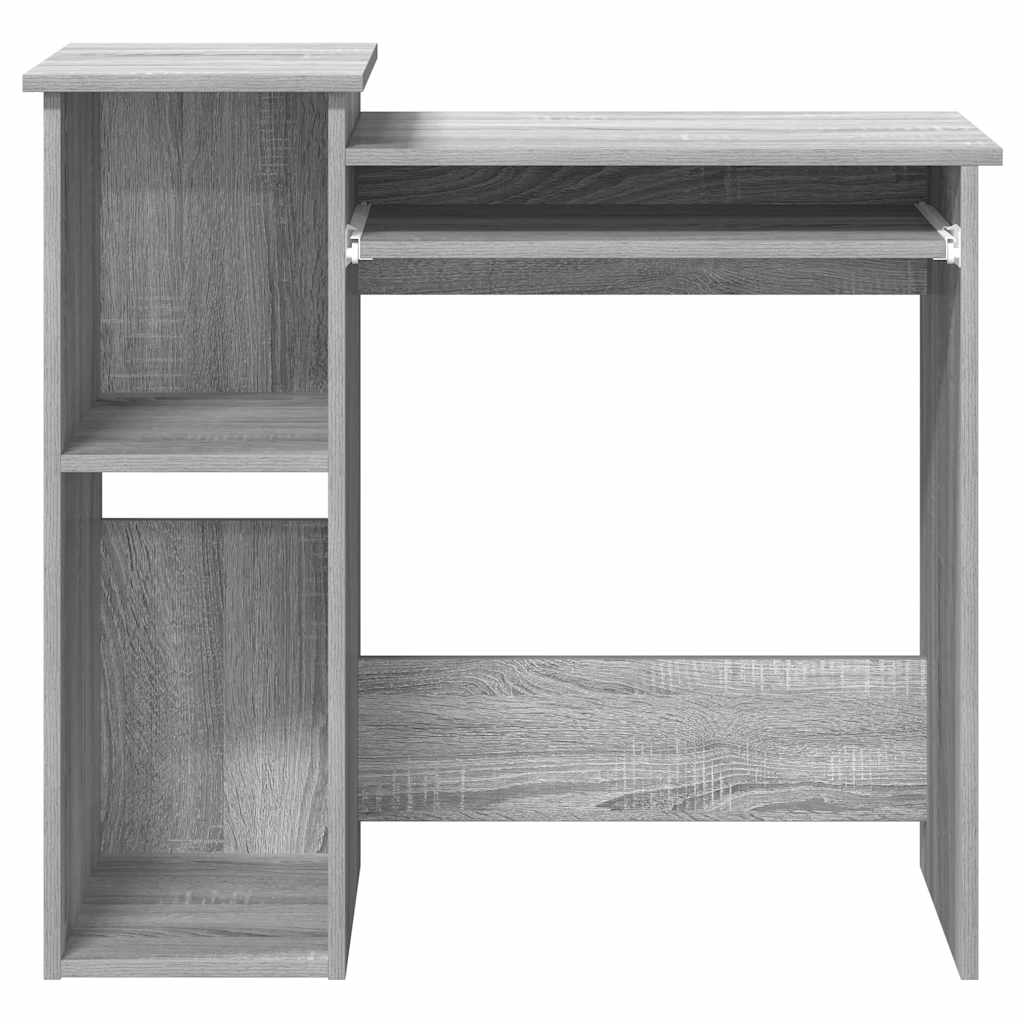 Schreibtisch mit Regal Grau Sonoma 84x40x78 cm Holzwerkstoff