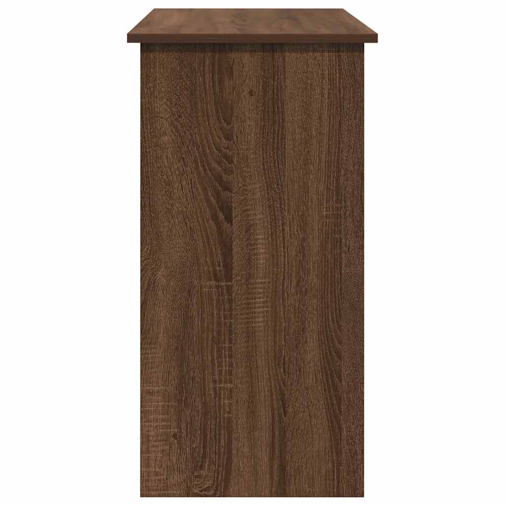Bureau aspect chêne marron 80x40x75 cm en bois