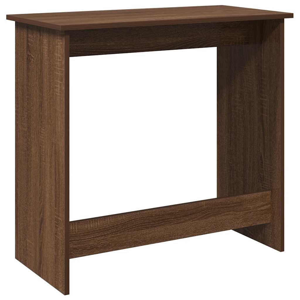Bureau aspect chêne marron 80x40x75 cm en bois