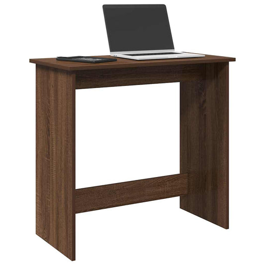 Bureau aspect chêne marron 80x40x75 cm en bois