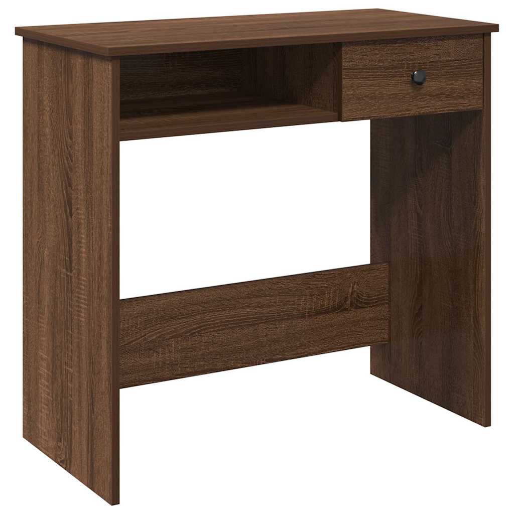 Bureau aspect chêne marron 80x40x75 cm en bois