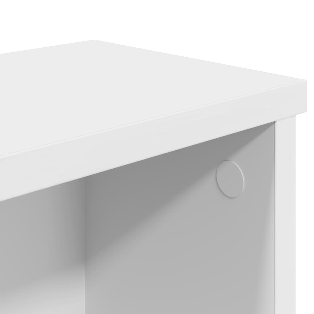 Étagère de cuisine empilable blanche 50x15x16 cm en bois