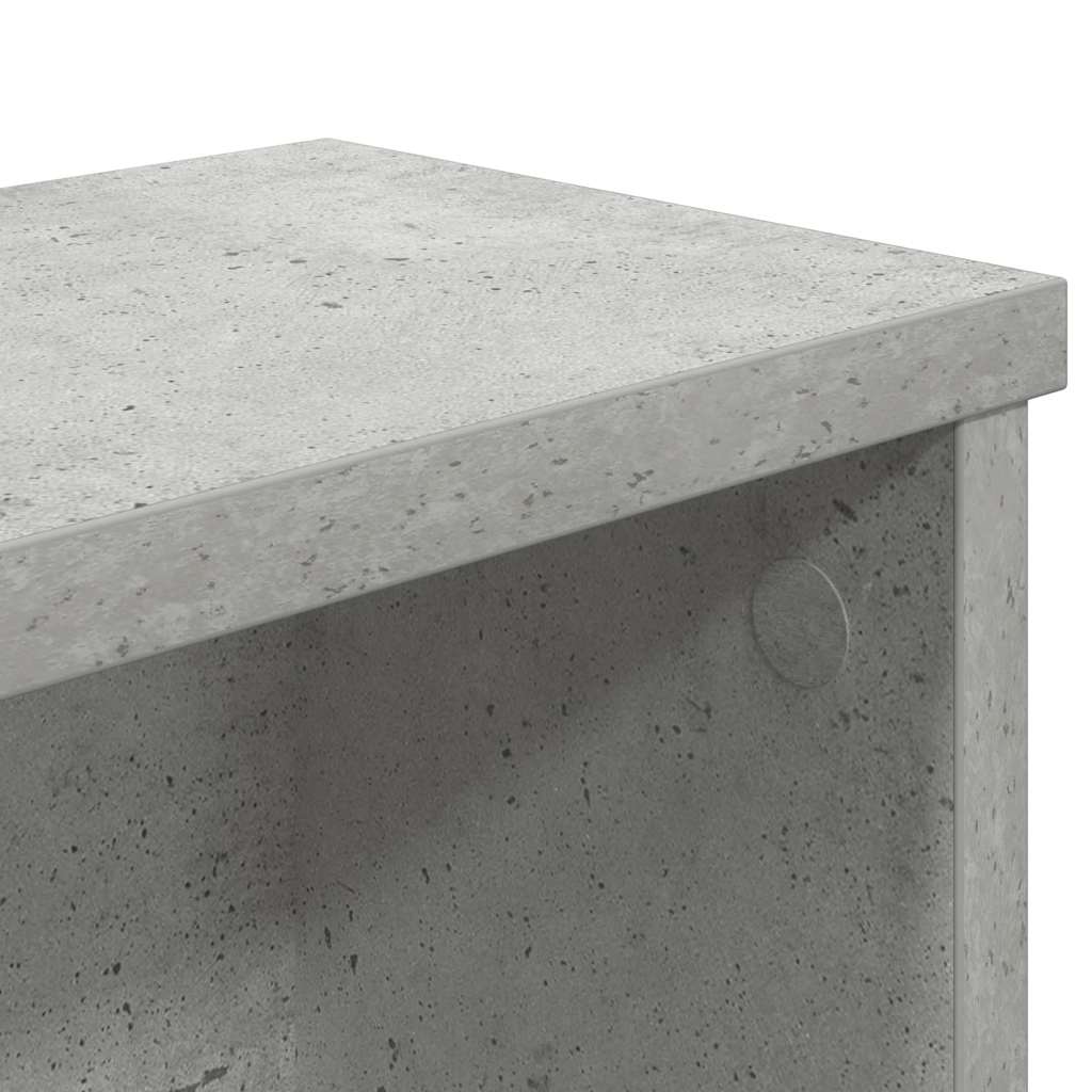 Étagères de cuisine empilables, lot de 2, gris béton, 50 x 15 x 16 cm
