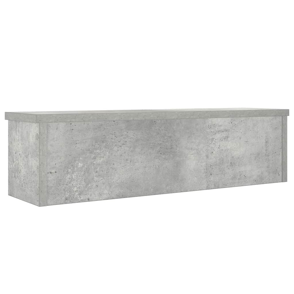 Étagère de cuisine empilable en béton gris 60x15x16 cm en bois