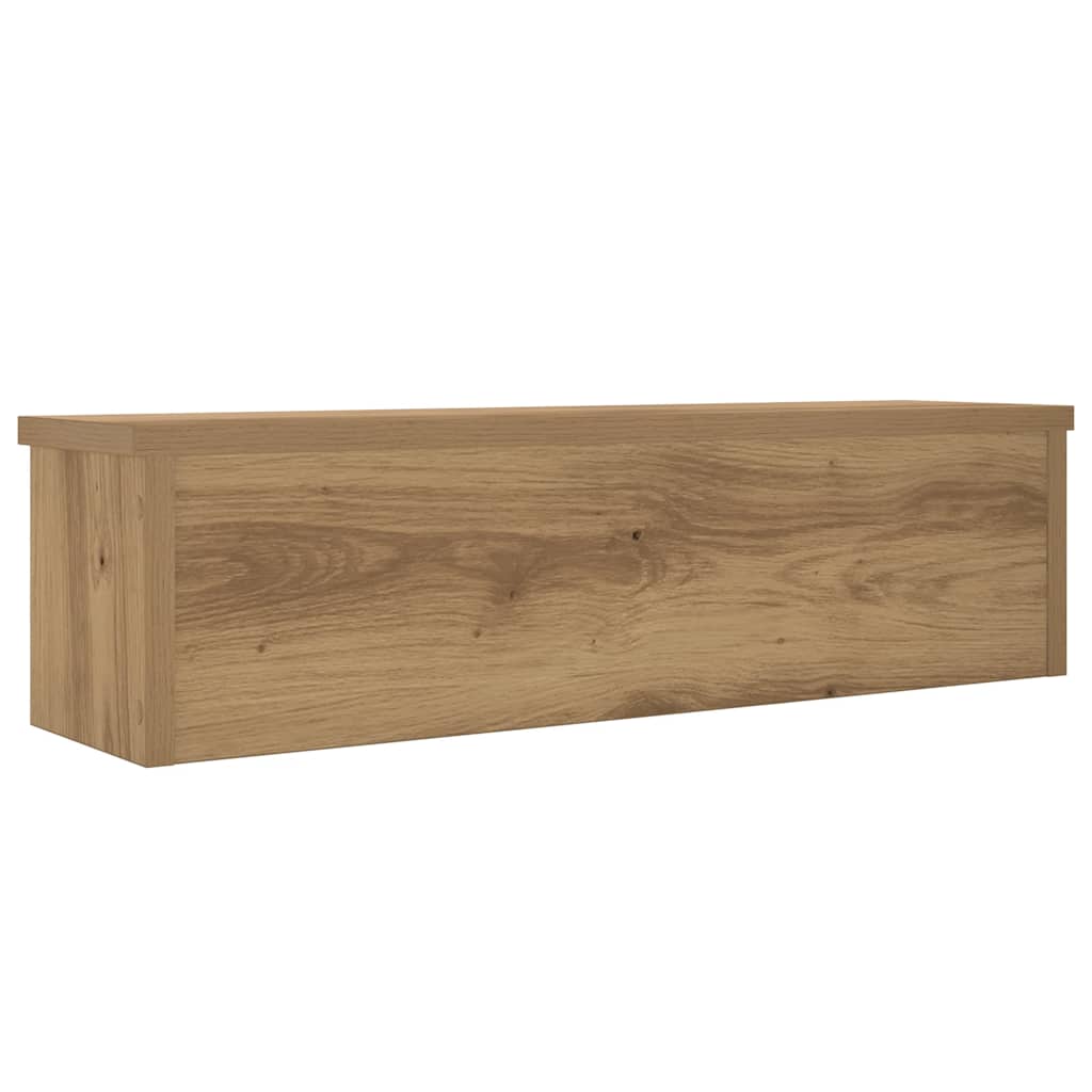 Étagère de cuisine empilable artisanale en chêne 60x15x16 cm matériau bois