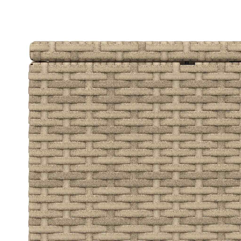 Chaise longue avec coussin flottant en polyrotin beige