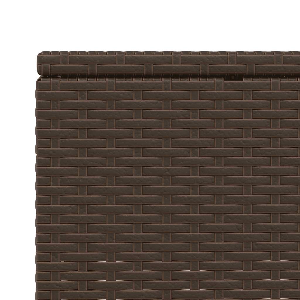 Chaise longue avec coussin flottant en polyrotin marron