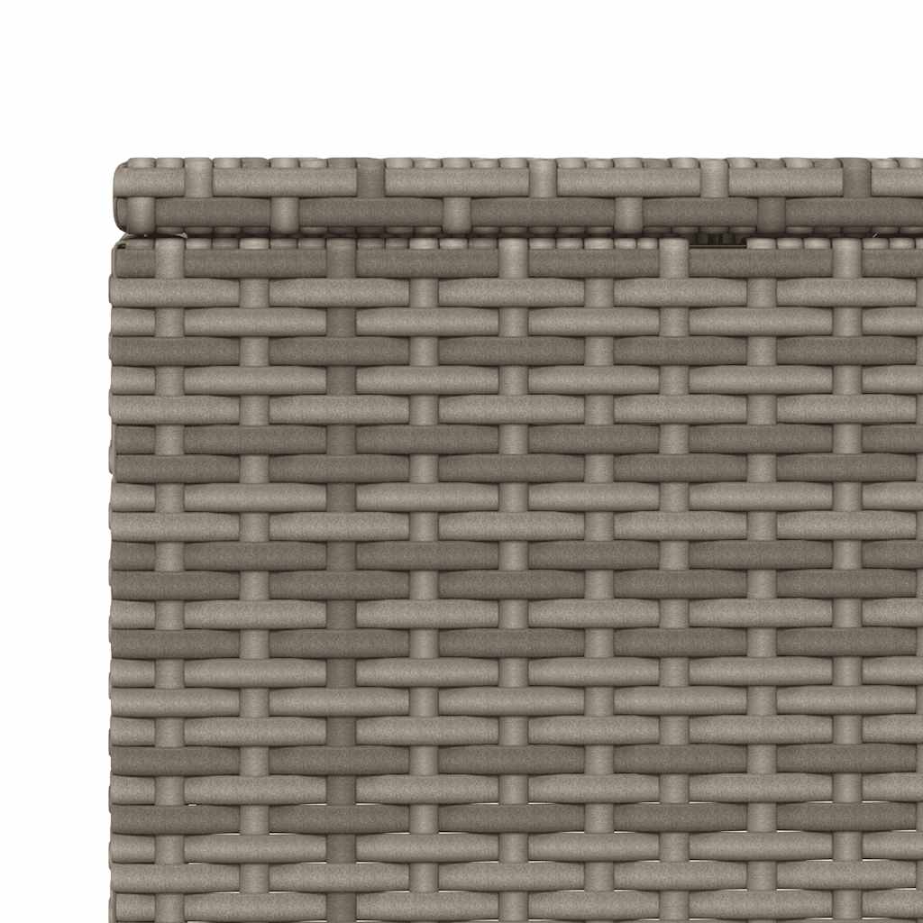 Chaise longue avec coussin flottant en polyrotin gris