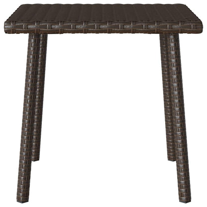Garten-Couchtisch Rechteckig Braun 40x40x37 cm Poly Rattan