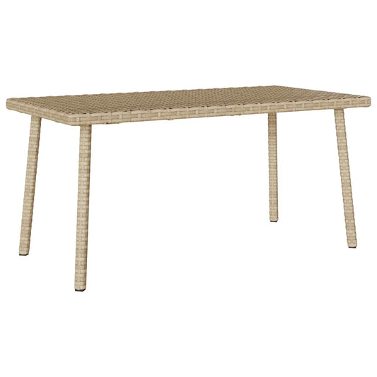 Garten-Couchtisch Rechteckig Beige 80x40x37 cm Poly Rattan