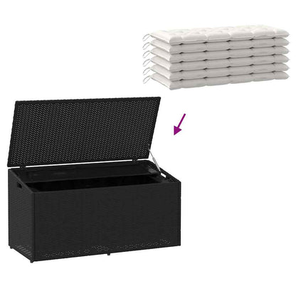 Garten-Aufbewahrungsbox Schwarz 110 x 50 x 58 cm Poly Rattan