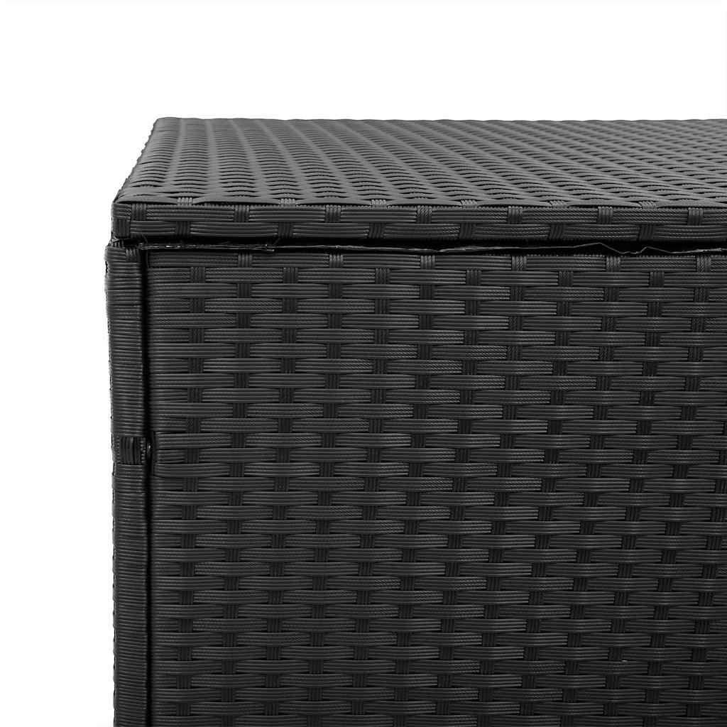 Garten-Aufbewahrungsbox Schwarz 110 x 50 x 58 cm Poly Rattan