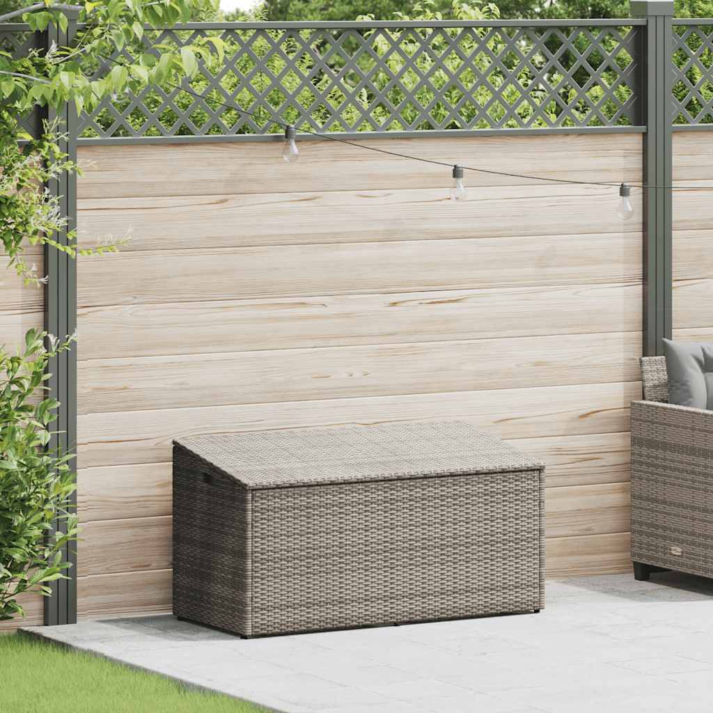 Garten-Aufbewahrungsbox Grau 110 x 50 x 58 cm Poly Rattan