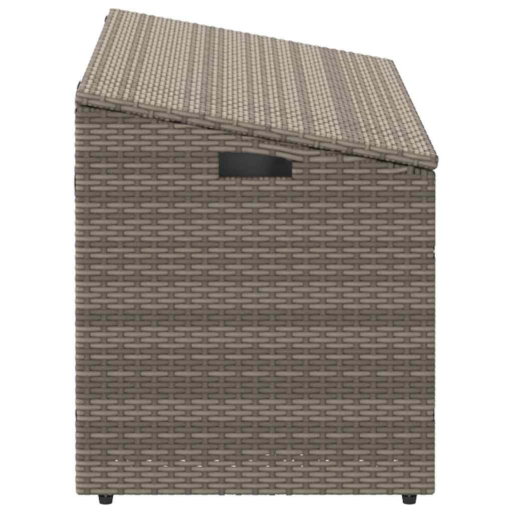 Garten-Aufbewahrungsbox Grau 110 x 50 x 58 cm Poly Rattan