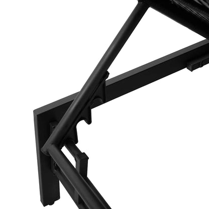 Sonnenliege mit Auflage Schwarz Poly-Rattan