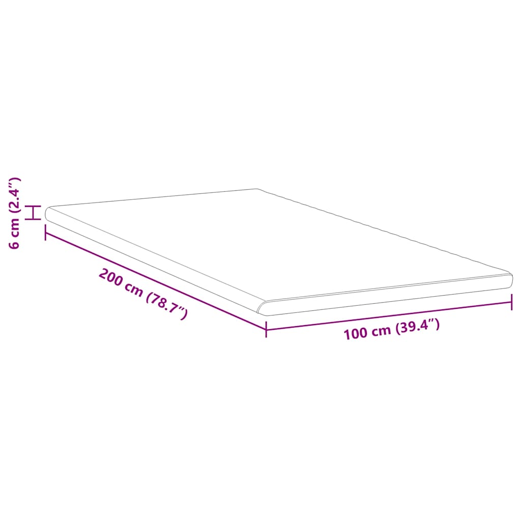 Matratzenpads Weiß und Grün 100 x 200 cm