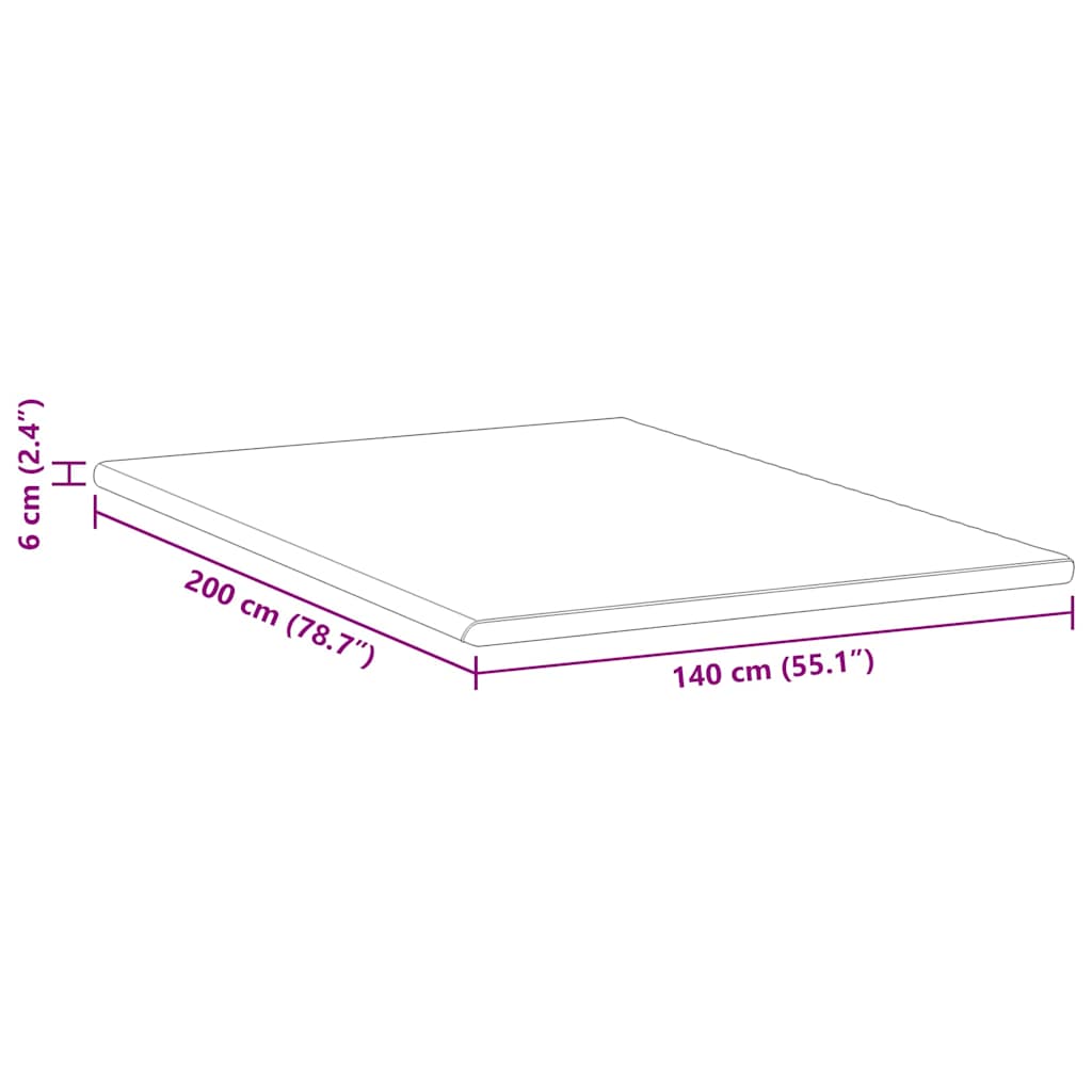 Matratzenauflage Weiß und Grün 140 x 200 cm Jacquard Stoff