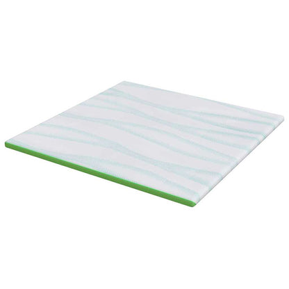 Matratzenauflage Weiß und Grün 200 x 200 cm Jacquard Stoff