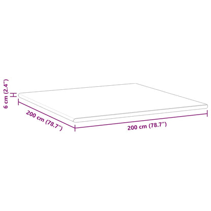 Matratzenauflage Weiß und Grün 200 x 200 cm Jacquard Stoff