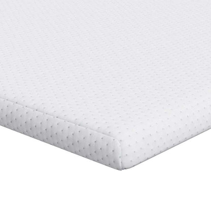 Matratzenauflage Weiß 140 x 190 cm Jacquard Stoff