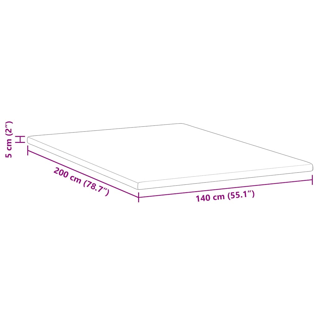 Matratzentopper aus Memory-Schaum 140 x 200 cm Thick Weich Weiß