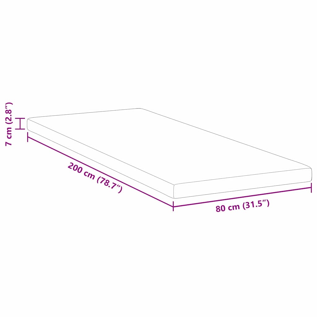 Matratzenpads Weiß 80 x 200 cm 100% Polyester Jacquardstoff