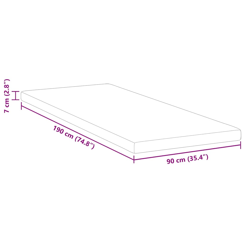 Matratzenpads Weiß 90 x 190 cm 100% Polyester Jacquardstoff