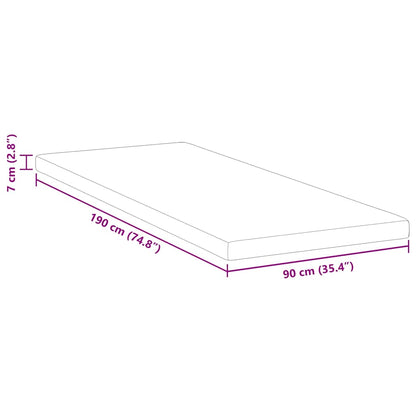 Matratzentopper aus Memory-Schaum 90 x 190 cm Thick Weich Weiß