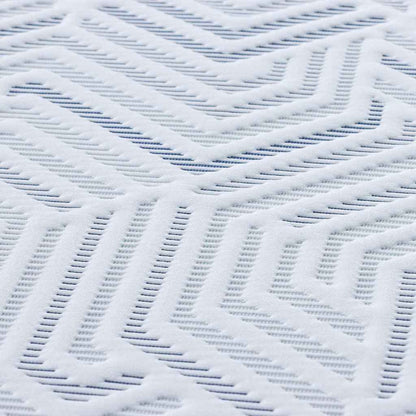 Matratzenauflage 80 x 200 cm Dick Jacquard-Stoff Weiß
