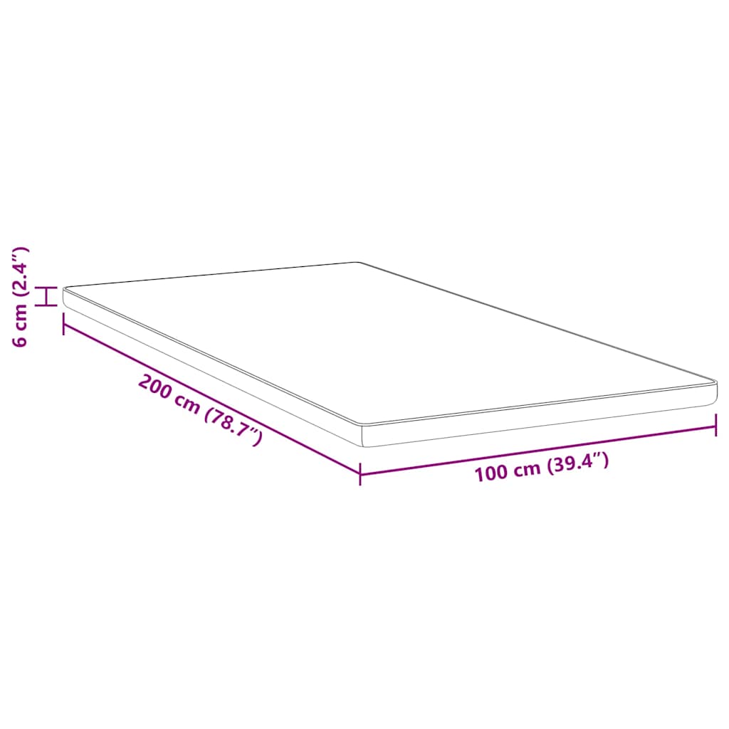 Matratzenpads Weiß und blau 100 x 200 cm Gel-Speicherschaum