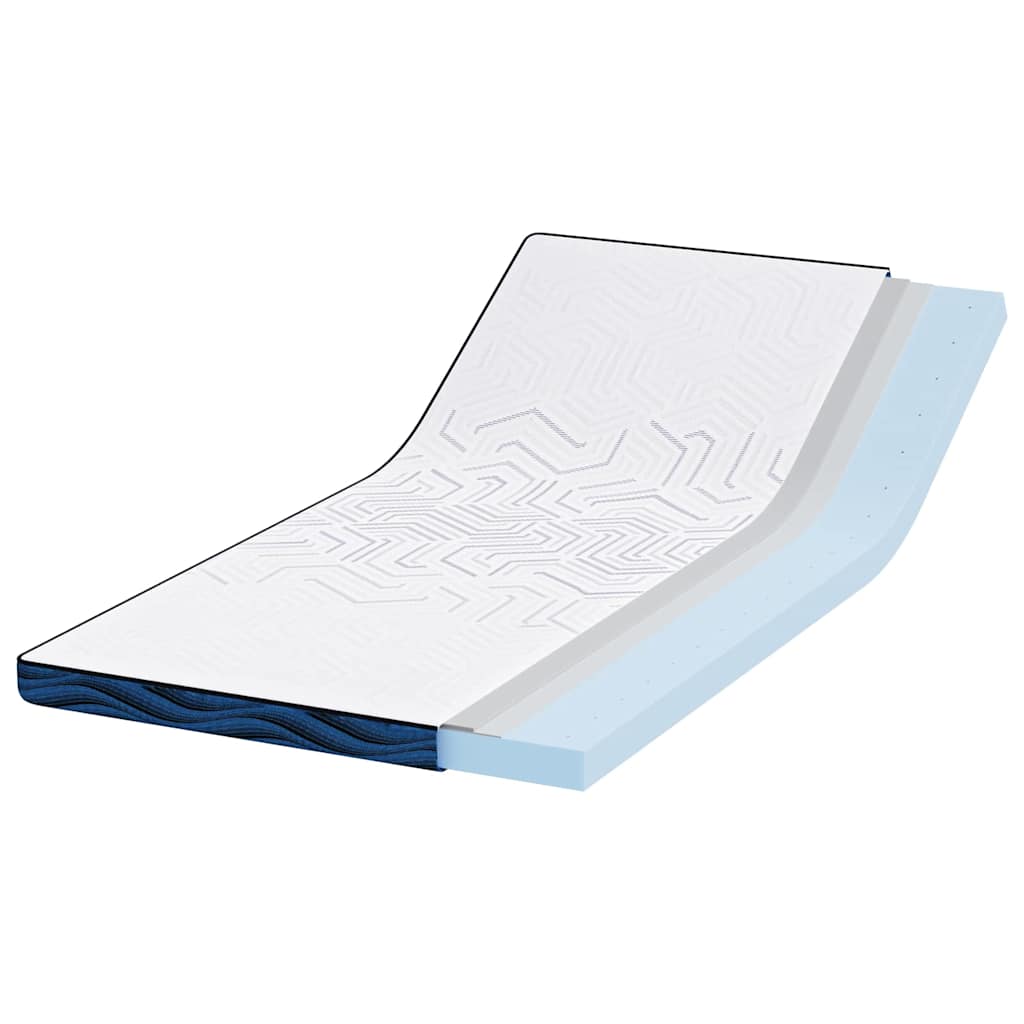 Matratzenpads Weiß und blau 90 x 200 cm Gel-Speicherschaum
