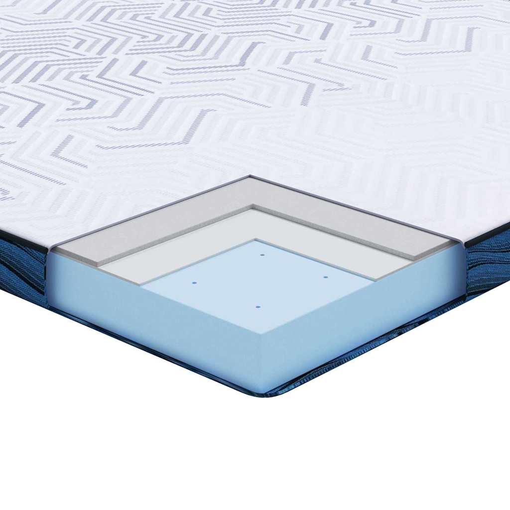 Matratzenpads Weiß und blau 100 x 200 cm Gel-Speicherschaum