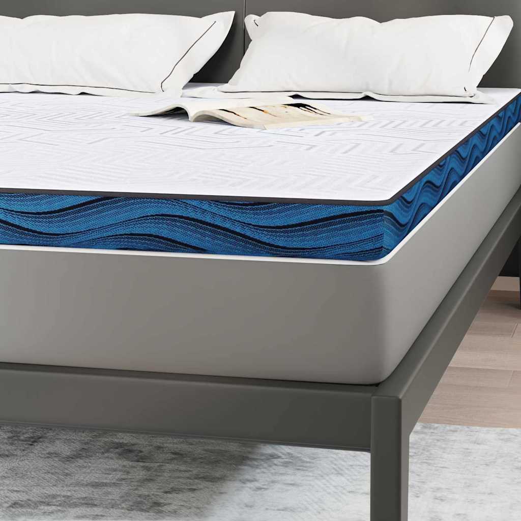 Matratzenpads Weiß und blau 140 x 190 cm Gel-Speicherschaum