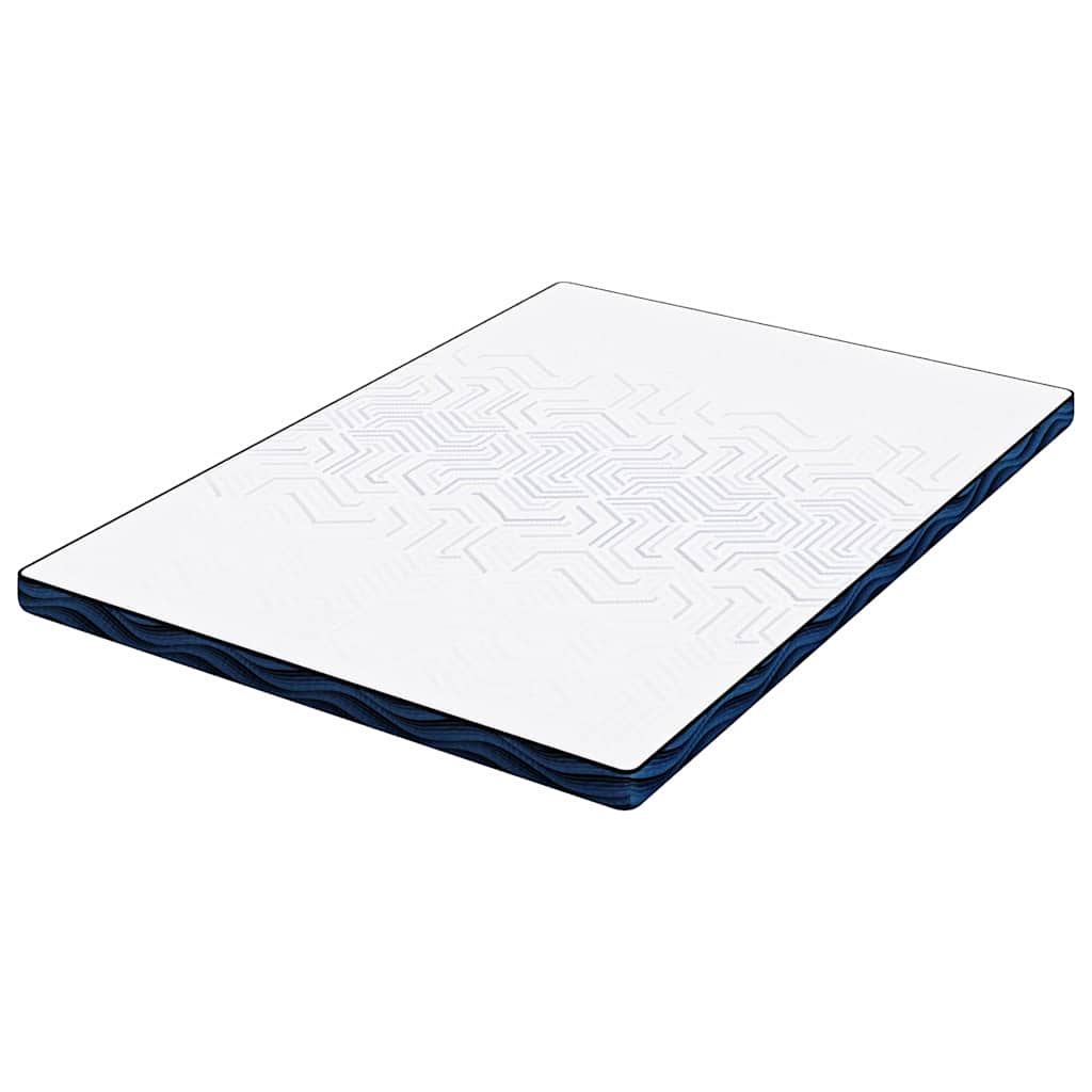 Matratzenpads Weiß und blau 160 x 200 cm Gel-Speicherschaum