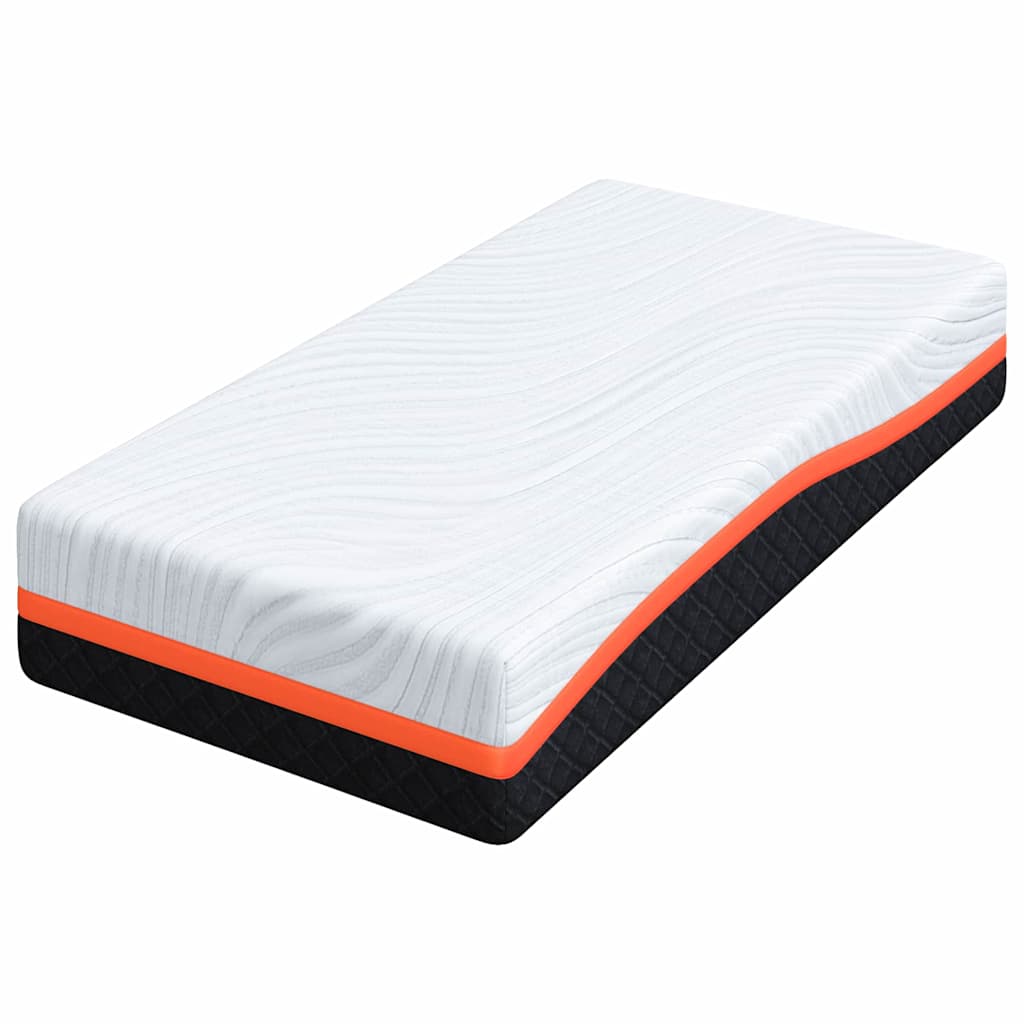 Matratze Weiß und Grau 80 x 160 cm Memory Foam