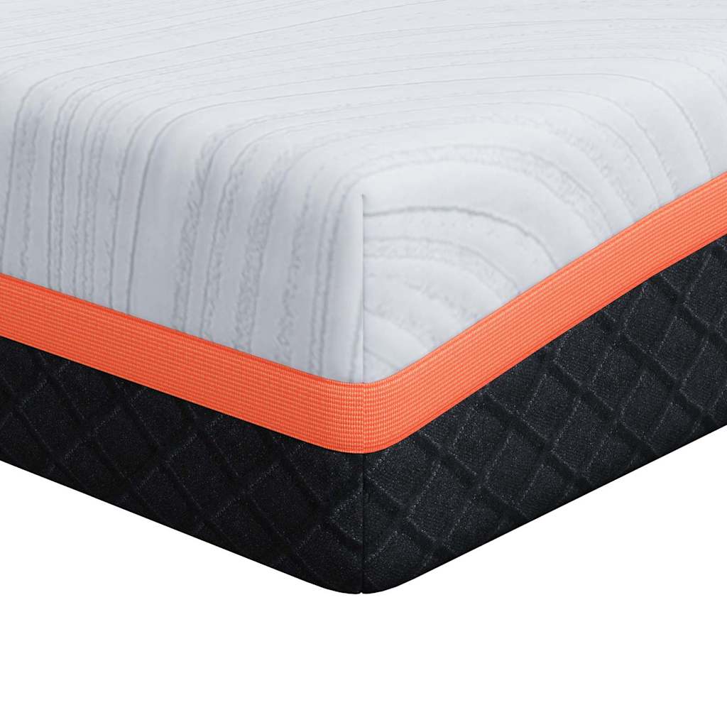 Matratze Weiß und Grau 90 x 190 cm Jacquard-Stoff
