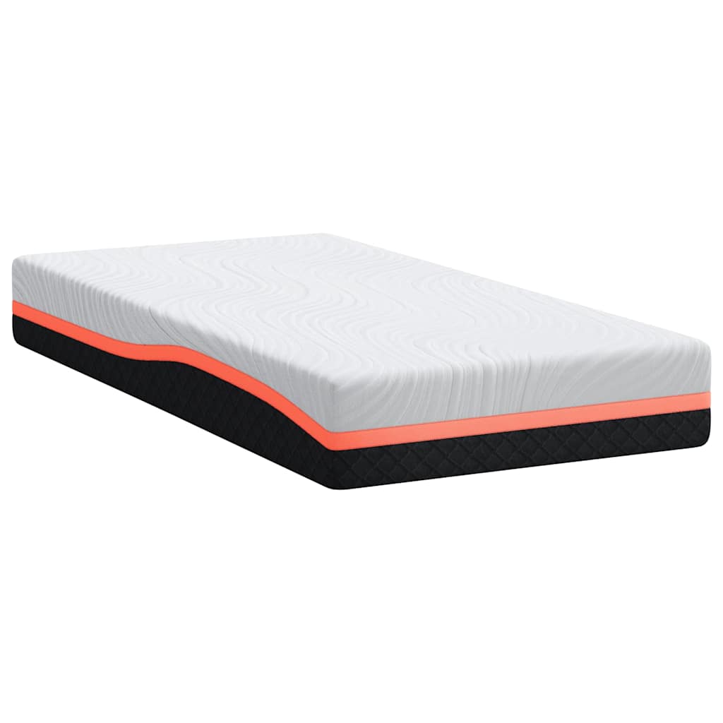 Matratze Weiß und Grau 90 x 200 cm Memory Foam