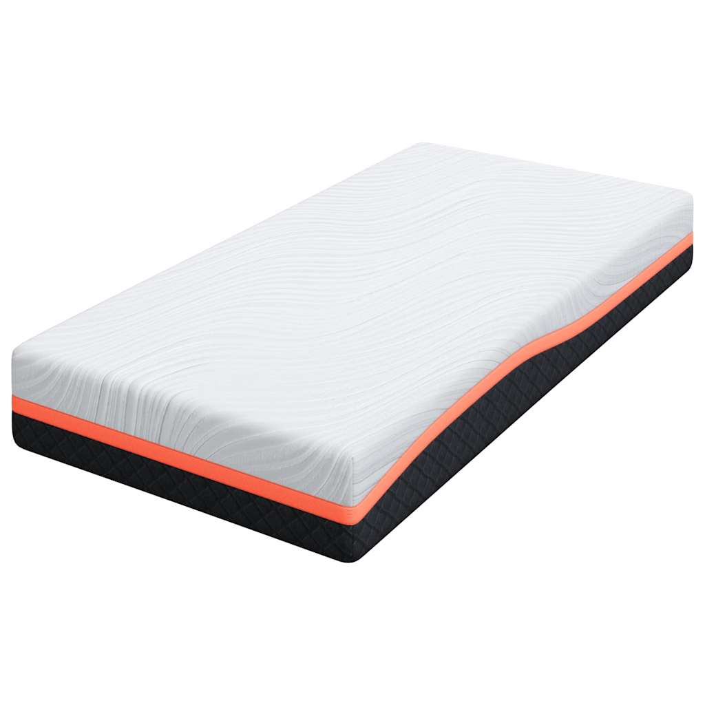 Matratze Weiß und Grau 100 x 200 cm Memory Foam