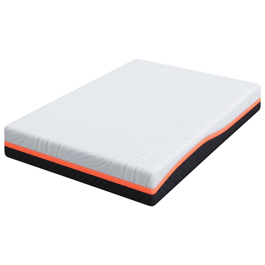 Matratze Weiß und Grau 160 x 200 cm Memory Foam