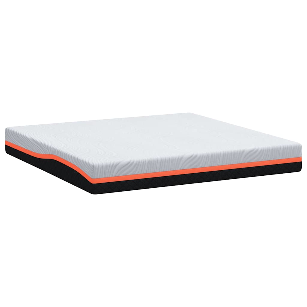 Matratze Weiß und Grau 180 x 200 cm Memory Foam