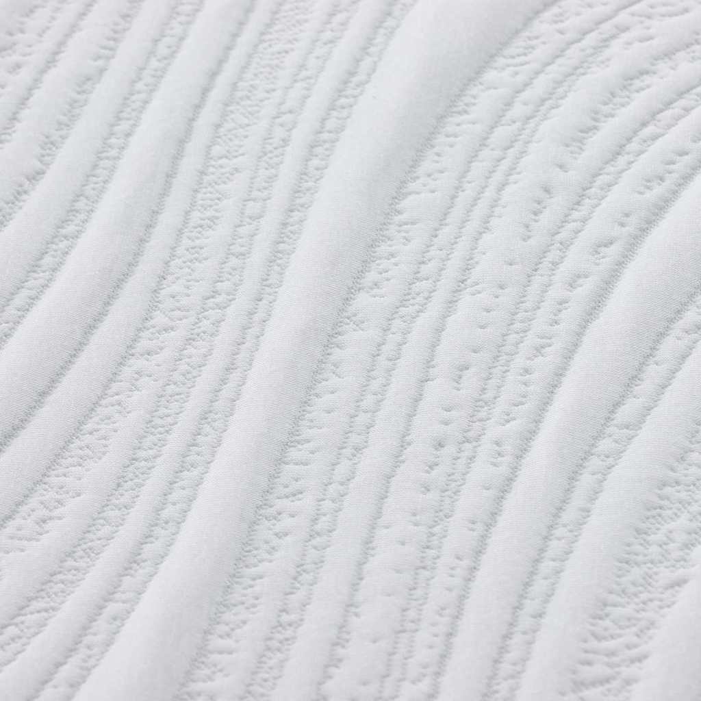 Matratze Weiß und Grau 200 x 200 cm Jacquard-Stoff