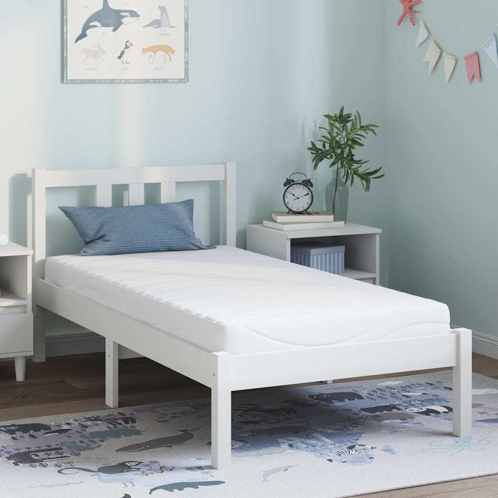 Matratze Weiß 80 x 160 cm Jacquard-Stoff