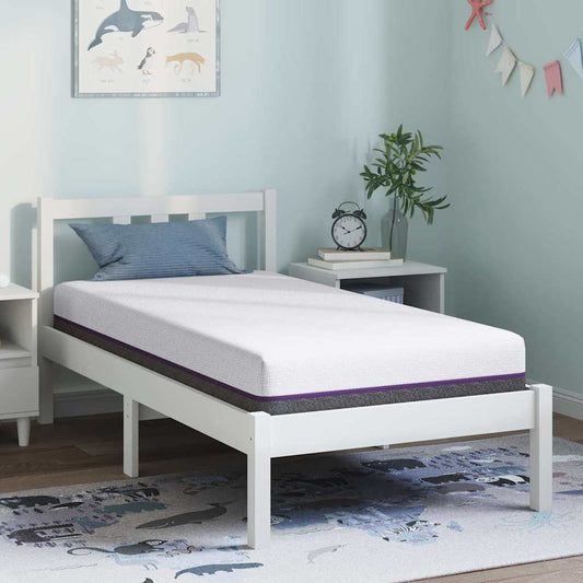 Matratze Weiß und Grau 80 x 160 cm Memory Foam