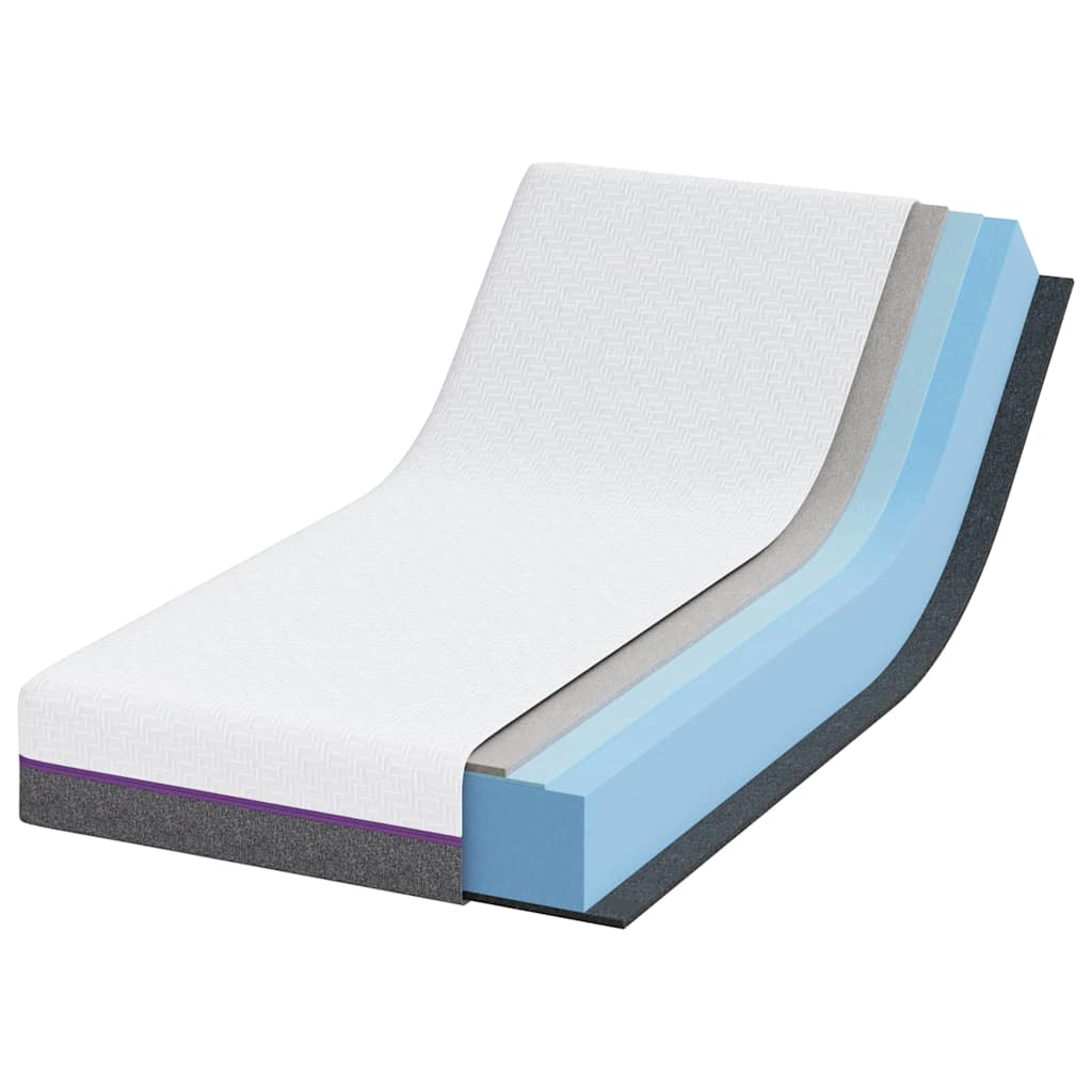 Matratze Weiß und Grau 80 x 160 cm Memory Foam