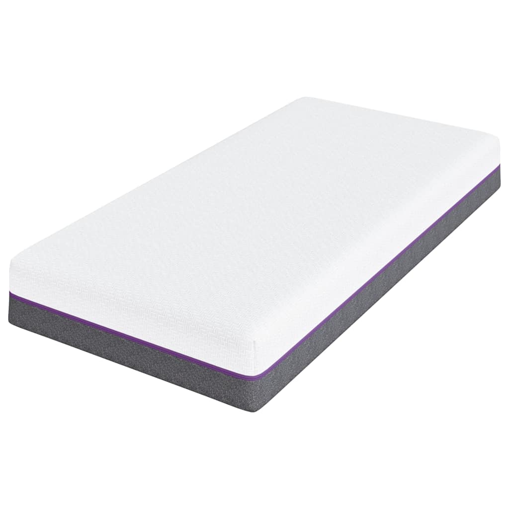 Matratze Weiß und Grau 80 x 160 cm Memory Foam