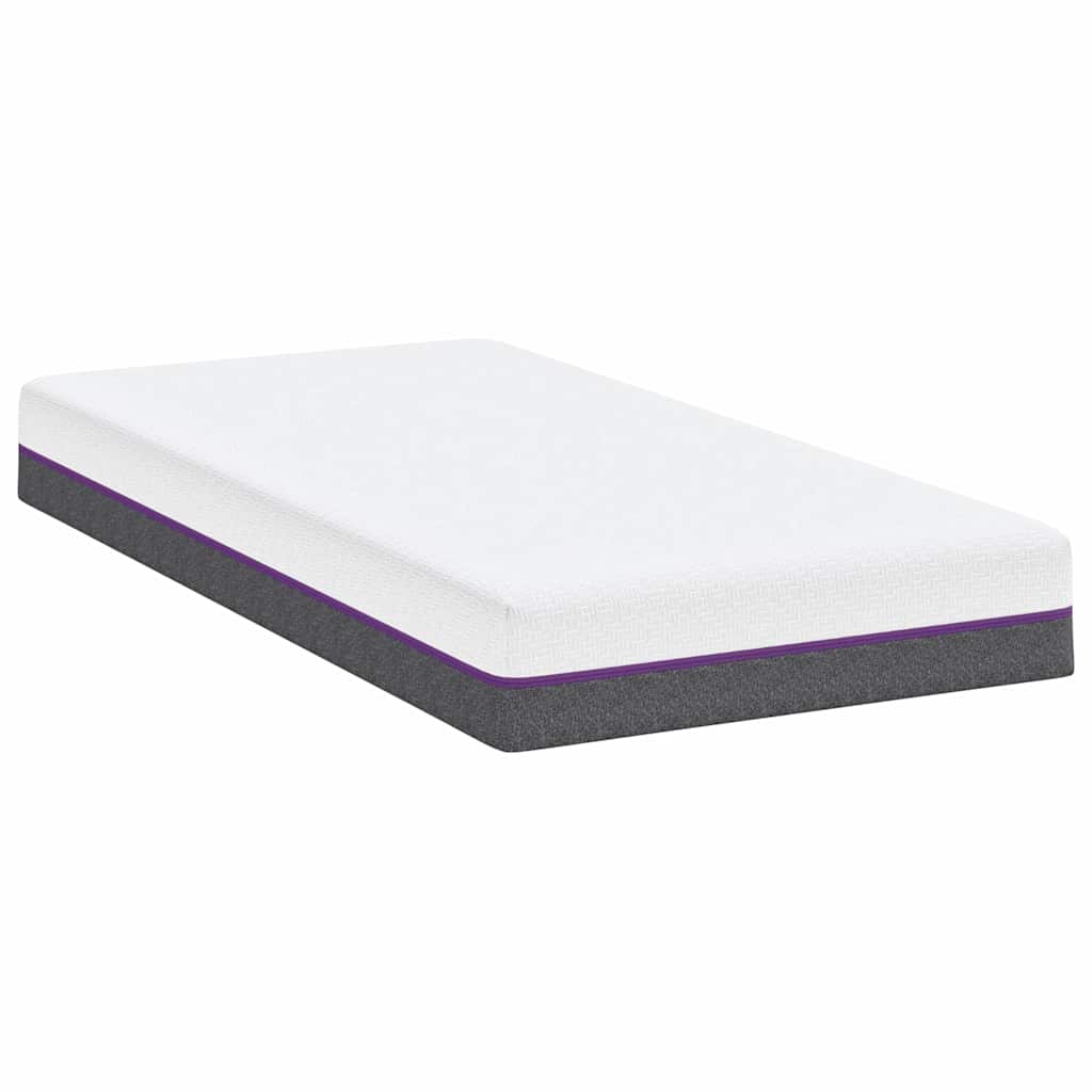Matratze Weiß und Grau 80 x 160 cm Memory Foam